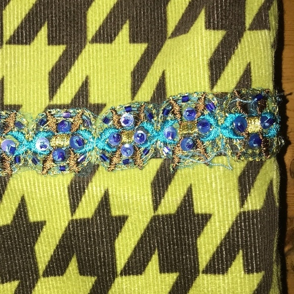 Jennifer Reale Design Skirt Green Brown 8 - Picture 2 of 6